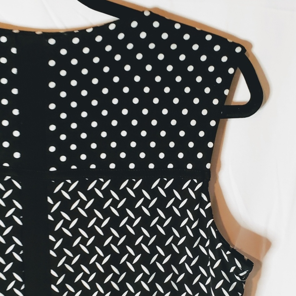 Just..Taylor-Multi Panel Pattern Polka Dot Dress - image 7